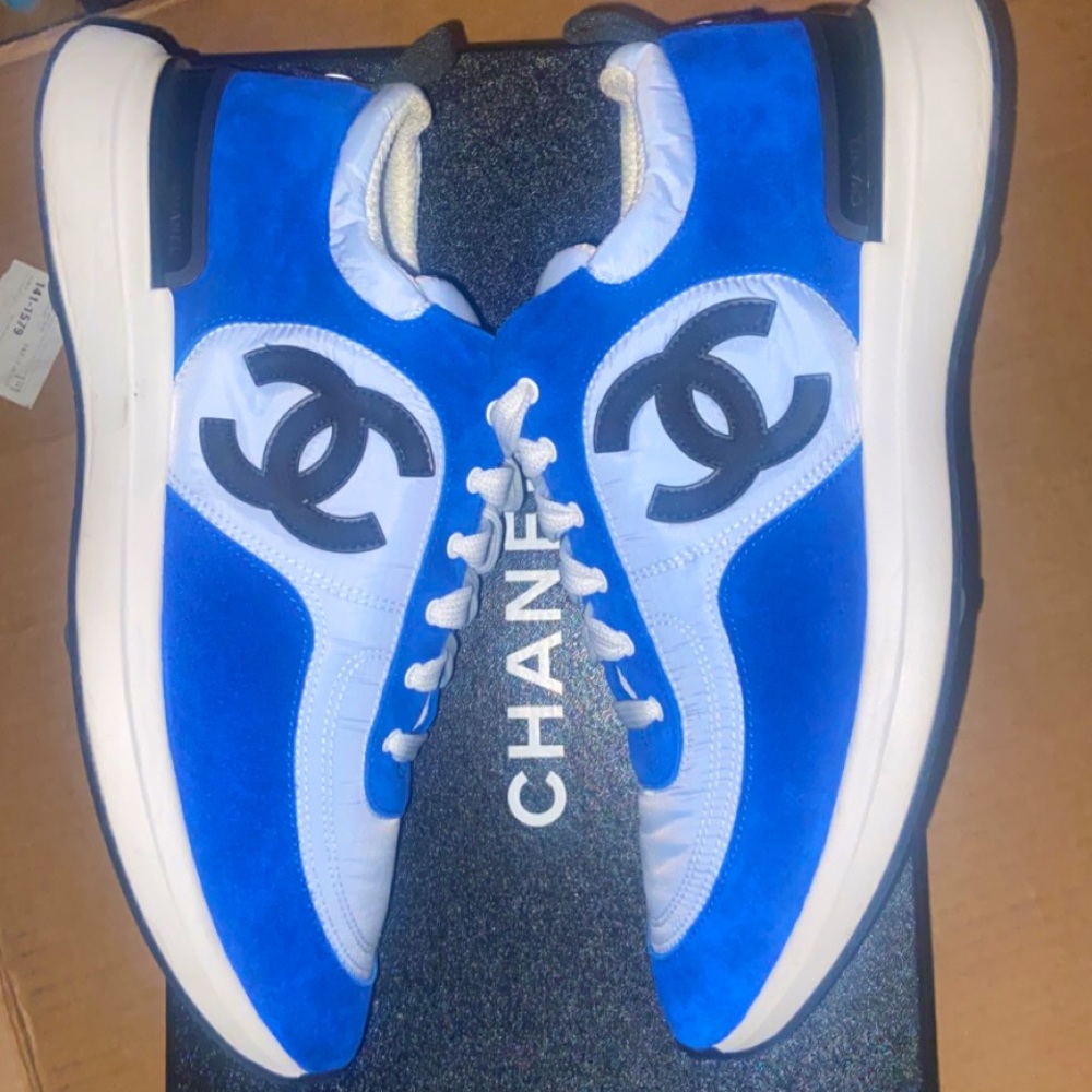 Chanel Suede Calfskin Trainer Size 43 Worn Once….In Perfect Condition…